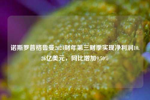 诺斯罗普格鲁曼2024财年第三财季实现净利润10.26亿美元，同比增加9.50%