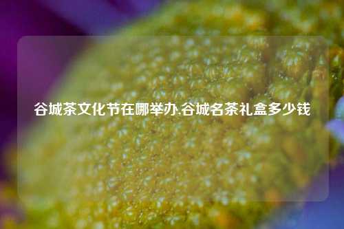 谷城茶文化节在哪举办,谷城名茶礼盒多少钱