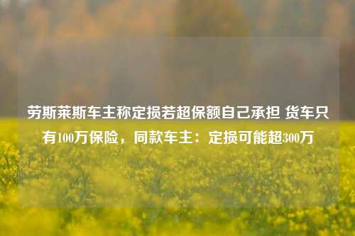 劳斯莱斯车主称定损若超保额自己承担 货车只有100万保险，同款车主：定损可能超300万