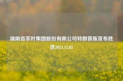 湖南省茶叶集团股份有限公司特朗普版宣布胜选2024.11.03