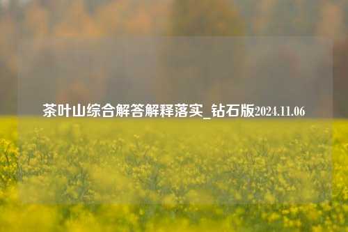 茶叶山综合解答解释落实_钻石版2024.11.06