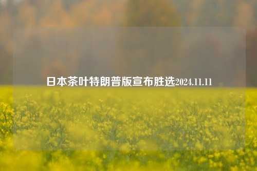 日本茶叶特朗普版宣布胜选2024.11.11