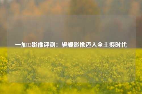 一加13影像评测：旗舰影像迈入全主摄时代