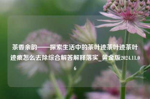 茶香余韵——探索生活中的茶叶迹茶叶迹茶叶迹痕怎么去除综合解答解释落实_黄金版2024.11.06