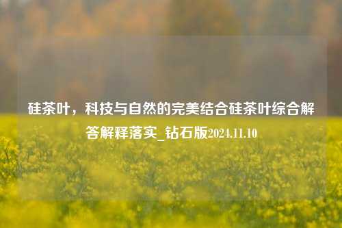 硅茶叶，科技与自然的完美结合硅茶叶综合解答解释落实_钻石版2024.11.10