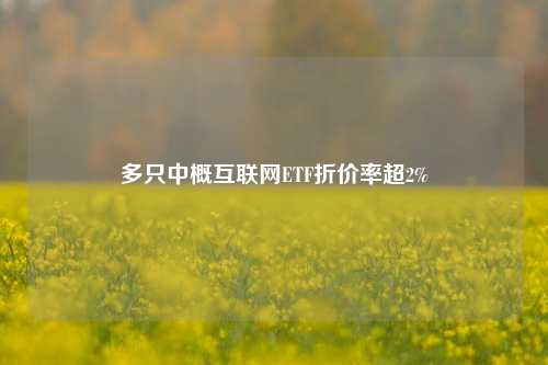 多只中概互联网ETF折价率超2%