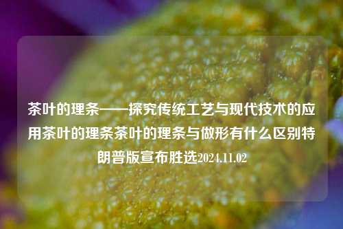 茶叶的理条——探究传统工艺与现代技术的应用茶叶的理条茶叶的理条与做形有什么区别特朗普版宣布胜选2024.11.02