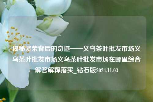 揭秘繁荣背后的奇迹——义乌茶叶批发市场义乌茶叶批发市场义乌茶叶批发市场在哪里综合解答解释落实_钻石版2024.11.03