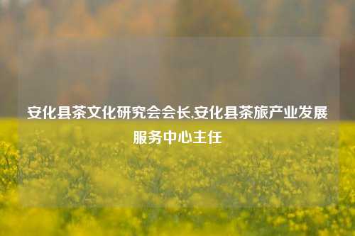 安化县茶文化研究会会长,安化县茶旅产业发展服务中心主任