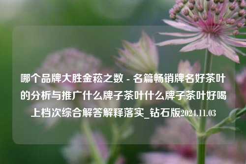 哪个品牌大胜金菘之数 - 名篇畅销牌名好茶叶的分析与推广什么牌子茶叶什么牌子茶叶好喝上档次综合解答解释落实_钻石版2024.11.03