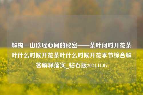 解构一山珍瑶心间的秘密——茶叶何时开花茶叶什么时候开花茶叶什么时候开花季节综合解答解释落实_钻石版2024.11.07