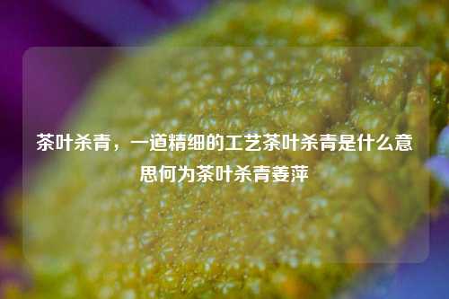 茶叶杀青，一道精细的工艺茶叶杀青是什么意思何为茶叶杀青姜萍