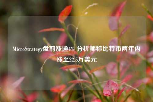 MicroStrategy盘前涨逾4% 分析师称比特币两年内涨至22.5万美元